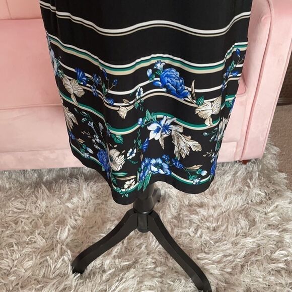 White House Black Market Stripped Dress with Florals in Size M - Picture 2 of 7